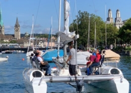 Sorties à voile offertes sur notre catamarn à Zurich durant les journées "Zukunft Inklusion" à Zurich en septembre 2022