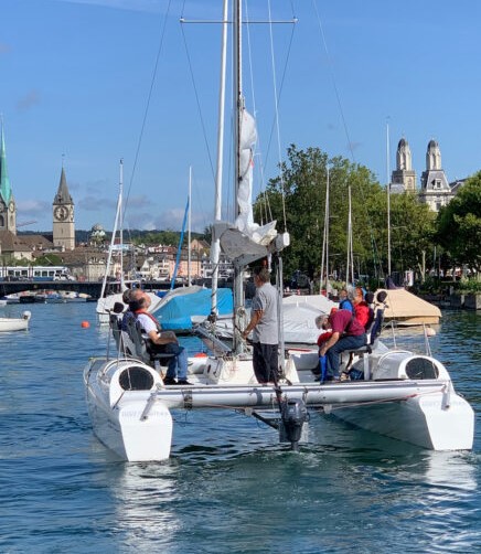 Sorties à voile offertes sur notre catamarn à Zurich durant les journées "Zukunft Inklusion" à Zurich en septembre 2022
