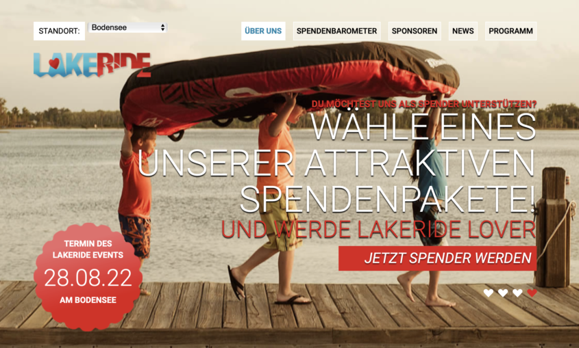 Lake Ride, homepage