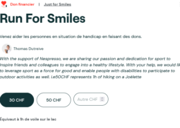 Le site de récolte de fonds "Run for Smiles"